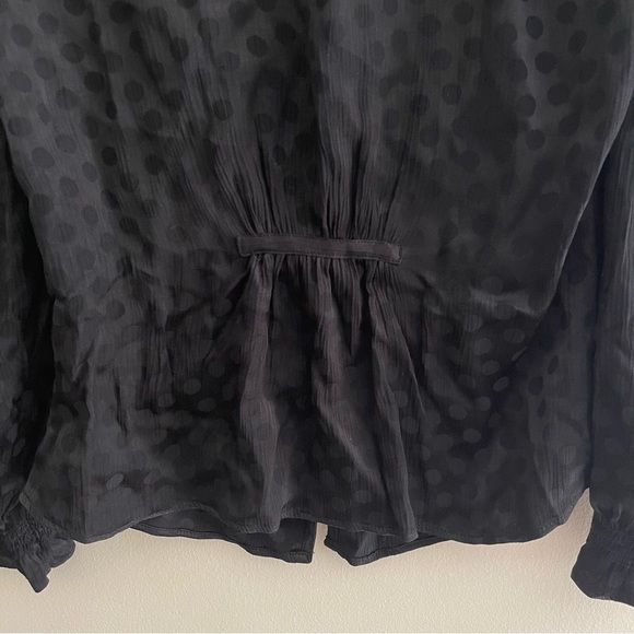 Madewell Smocked Sleeve Daylight Top in Woven Dot - Picture 9 of 11